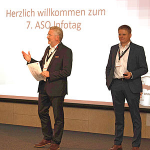 ASO Infotag 2019 CEO Helmut Friedrich und Dirk Danzebrink eröffnen die Veranstaltung
